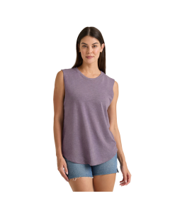 P515S-Delta Platinum Ladies Slub Sleeveless Crew Neck Tee